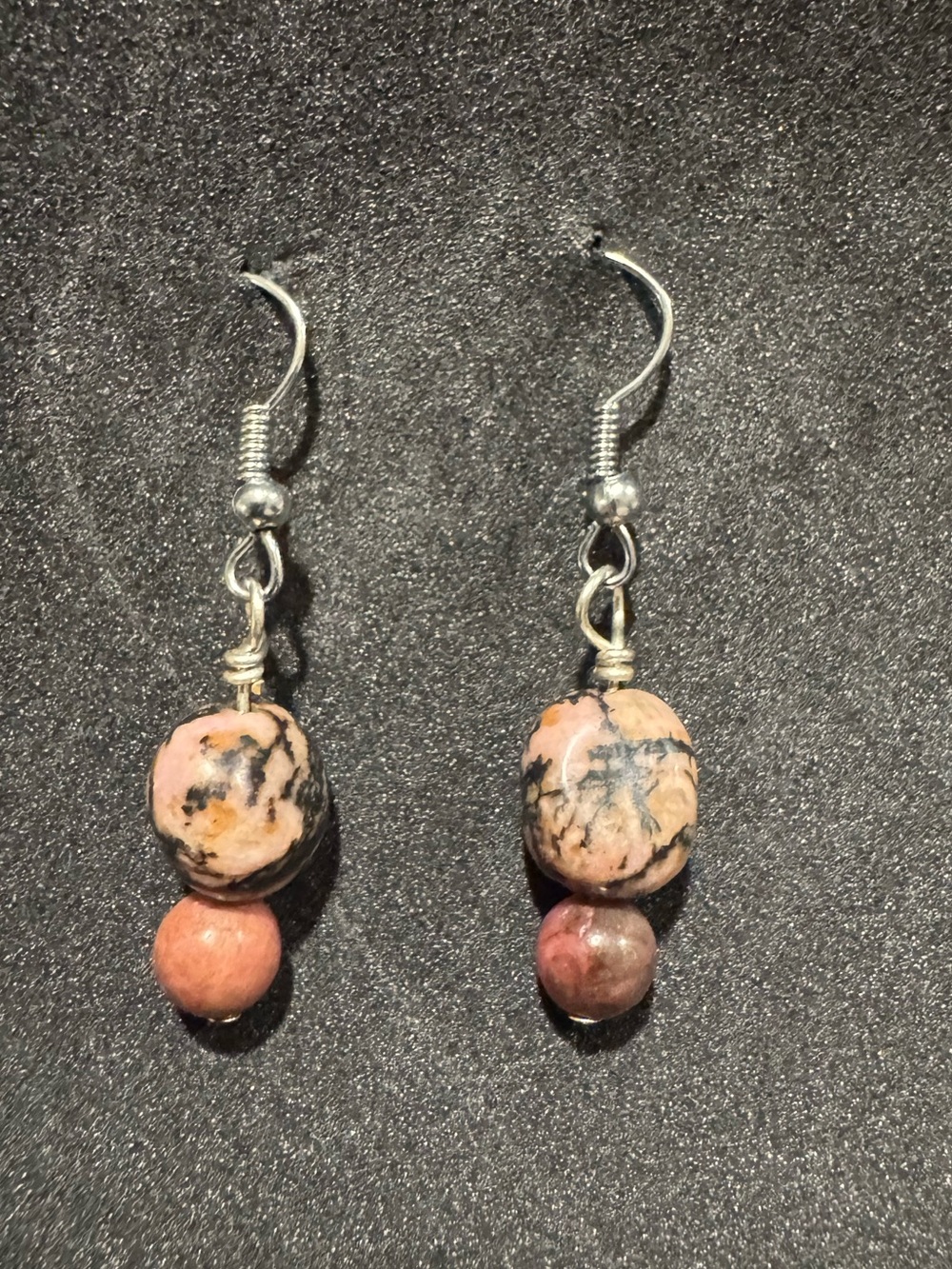 Handmade rhodonite Dangle Bead Earrings - Women Jewelry